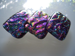 rainbow dichroic brooches