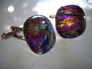 rainbow dichroic cufflinks