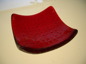 red bubble dish 10cm
